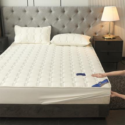 91家纺网 家纺一手货源 找家纺 （总）给笠 2024新款希尔顿原棉抗菌夹棉床笠-雅格