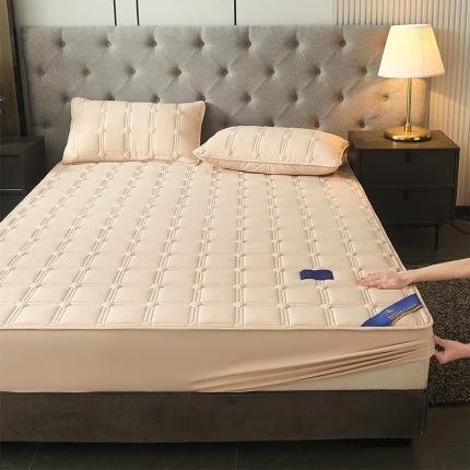 给笠 2024新款希尔顿原棉抗菌夹棉床笠-雅格 雅格-卡其