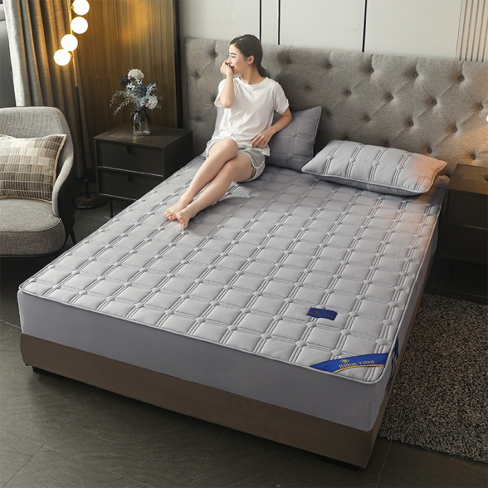 91家纺网 家纺一手货源 找家纺 给笠 2024新款希尔顿原棉抗菌夹棉床笠-雅格 雅格-星灰