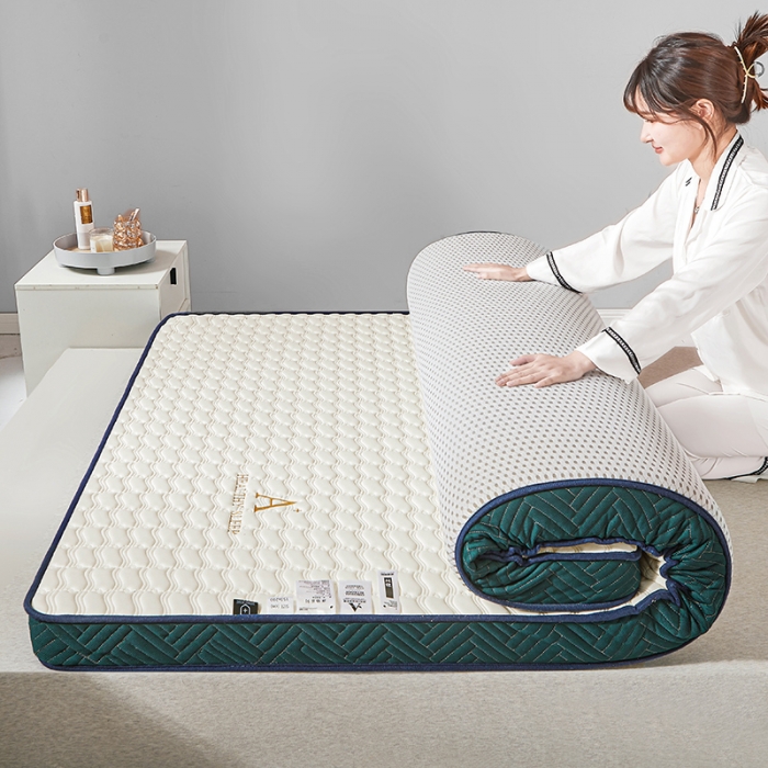 91家纺网 家纺一手货源 找家纺 帛奴 2023新款A类乳胶立体绣花床垫 白色