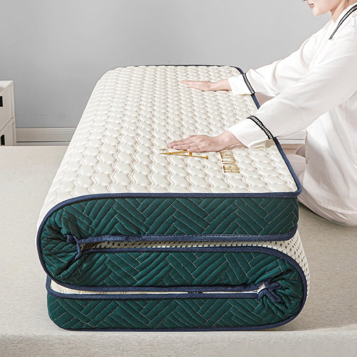 91家纺网 家纺一手货源 找家纺 帛奴 2023新款A类乳胶立体绣花床垫 白色