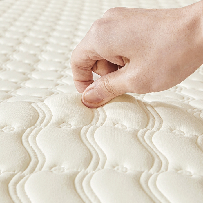 91家纺网 家纺一手货源 找家纺 帛奴 2023新款A类乳胶立体绣花床垫 白色