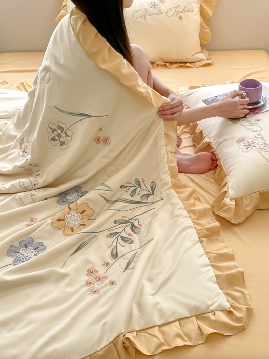 91家纺网 家纺一手货源 找家纺 （总）AB家纺 2023新品水洗真丝夏被