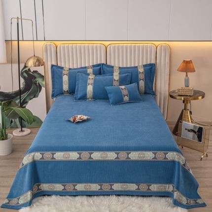 91家纺网 家纺一手货源 找家纺 （总）新款复合雪尼尔床盖榻榻米炕盖炕垫