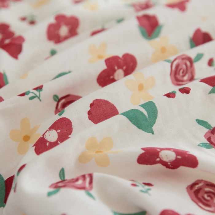 91家纺网 家纺一手货源 找家纺 淑女公社家纺 2024新款双层纱纯棉刺绣花边四件套 陌上花开