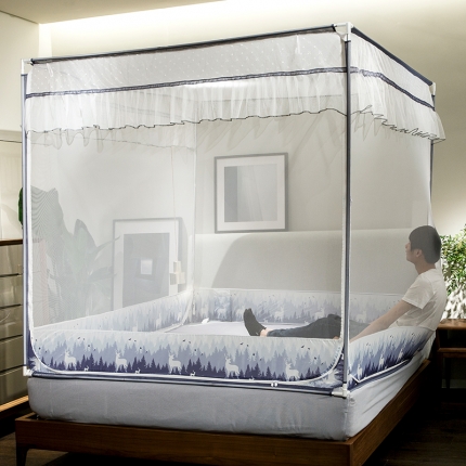 91家纺网 家纺一手货源 找家纺 （总）2024凯儿升级床笠款宝宝防摔坐床拉链蚊帐单双人家用