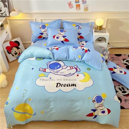 91家纺网 家纺一手货源 找家纺 （总）孩子王 2023新款全棉13372活性印花卡通四件套