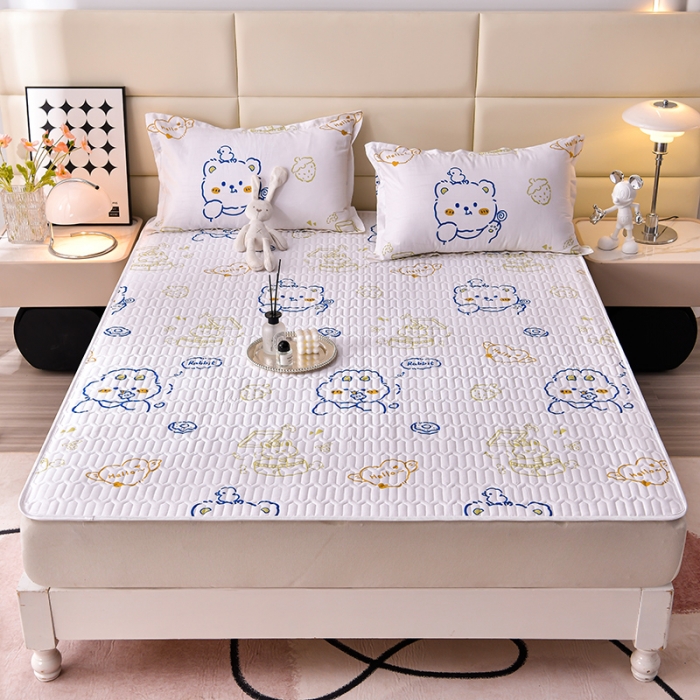 91家纺网 家纺一手货源 找家纺 床笠人家 2025新款全棉夹棉防水床垫 开心日记