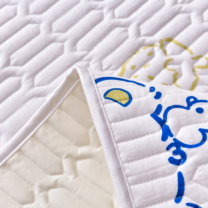 91家纺网 家纺一手货源 找家纺 床笠人家 2025新款全棉夹棉防水床垫 开心日记