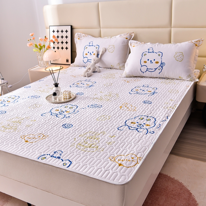 91家纺网 家纺一手货源 找家纺 床笠人家 2025新款全棉夹棉防水床垫 开心日记