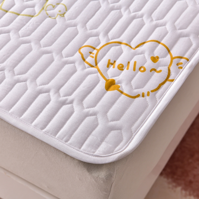 91家纺网 家纺一手货源 找家纺 床笠人家 2025新款全棉夹棉防水床垫 开心日记