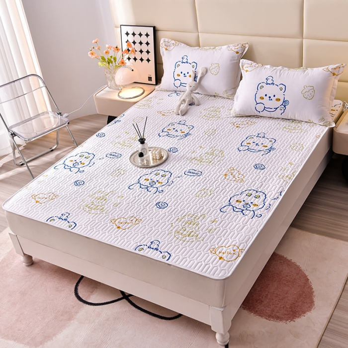 91家纺网 家纺一手货源 找家纺 床笠人家 2025新款全棉夹棉防水床垫 开心日记