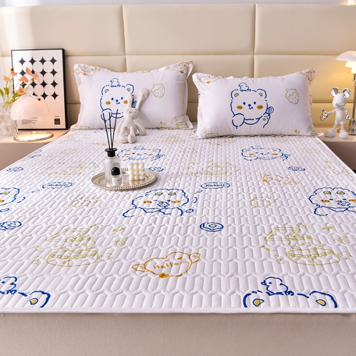 91家纺网 家纺一手货源 找家纺 床笠人家 2025新款全棉夹棉防水床垫 开心日记