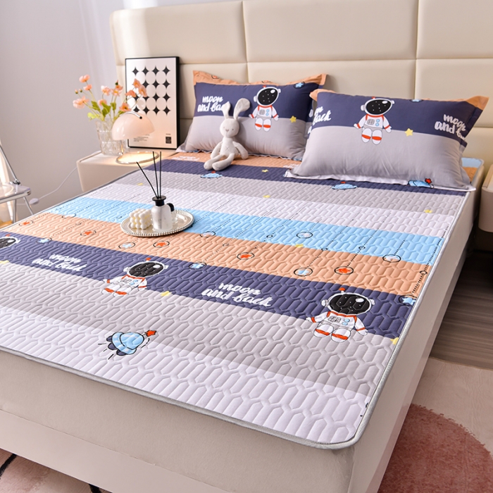 91家纺网 家纺一手货源 找家纺 床笠人家 2025新款全棉夹棉防水床垫 太空旅行