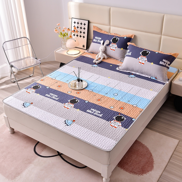 91家纺网 家纺一手货源 找家纺 床笠人家 2025新款全棉夹棉防水床垫 太空旅行