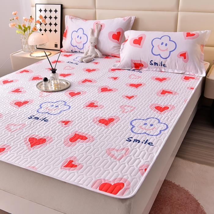 91家纺网 家纺一手货源 找家纺 床笠人家 2025新款全棉夹棉防水床垫 小心愿