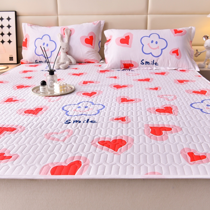 91家纺网 家纺一手货源 找家纺 床笠人家 2025新款全棉夹棉防水床垫 小心愿