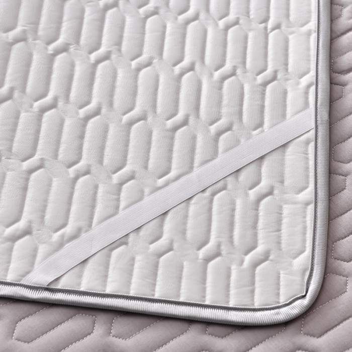 91家纺网 家纺一手货源 找家纺 床笠人家 2025新款全棉夹棉防水床垫 摩卡灰