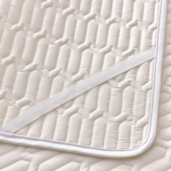 91家纺网 家纺一手货源 找家纺 床笠人家 2025新款全棉夹棉防水床垫 牛奶白