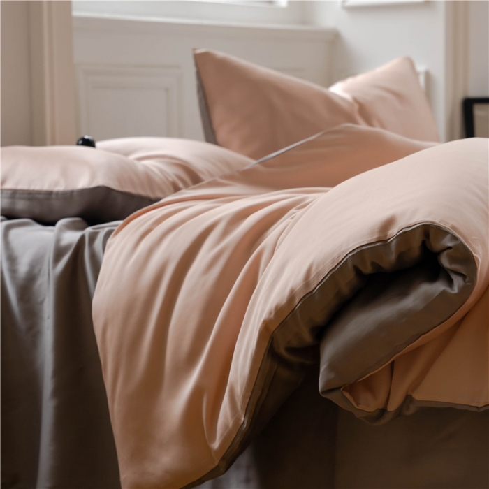 91家纺网 家纺一手货源 找家纺 沐白 60S纯色天丝四件套 月光色-岩石灰