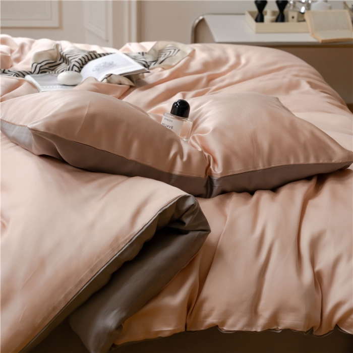 91家纺网 家纺一手货源 找家纺 沐白 60S纯色天丝四件套 月光色-岩石灰