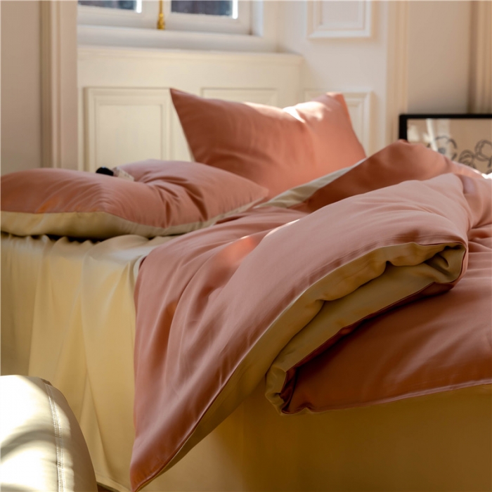 91家纺网 家纺一手货源 找家纺 沐白 60S纯色天丝四件套 芝芝淘淘-极地白