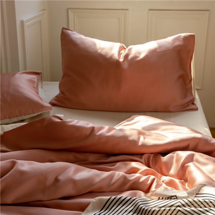 91家纺网 家纺一手货源 找家纺 沐白 60S纯色天丝四件套 芝芝淘淘-极地白