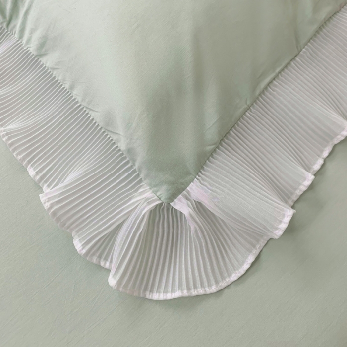 91家纺网 家纺一手货源 找家纺 梵克保罗 新款母婴级全棉水洗棉绣花四件套-蝴蝶夫人 蝴蝶夫人-绿