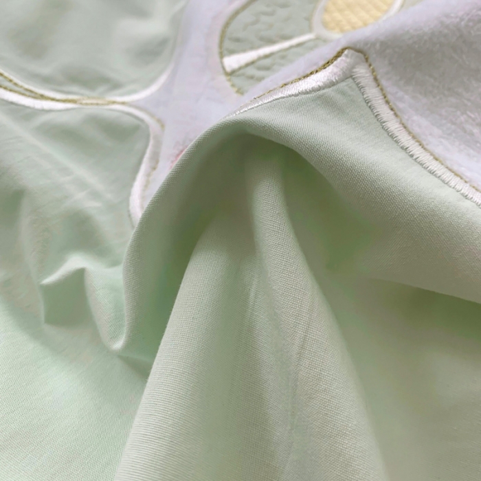 91家纺网 家纺一手货源 找家纺 梵克保罗 新款母婴级全棉水洗棉绣花四件套-蝴蝶夫人 蝴蝶夫人-绿