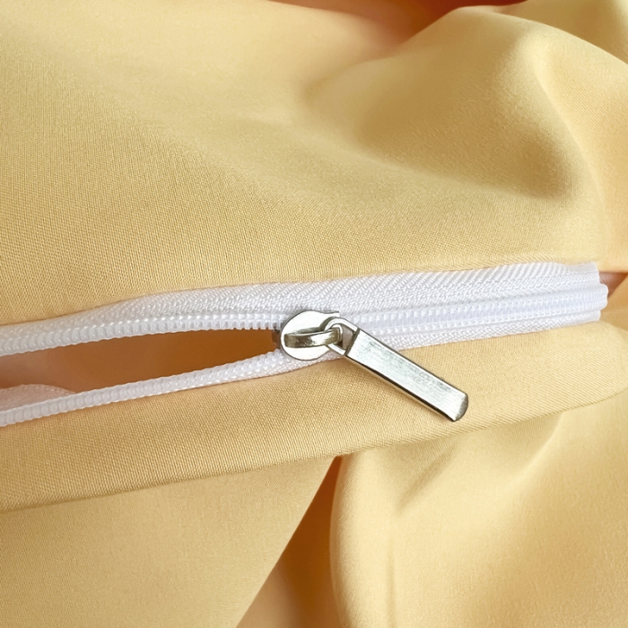 91家纺网 家纺一手货源 找家纺 梵克保罗 2024春夏直播热卖长绒棉绣花花边四件套-莉薇 莉薇-柠檬黄