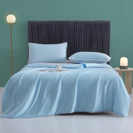 91家纺网 家纺一手货源 找家纺 （总)千逸虹2024新款A类冰淇淋凉感丝夏被可机洗空调被夏凉被大豆夏被