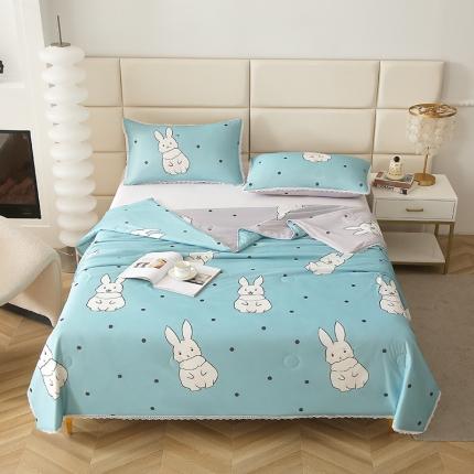 91家纺网 家纺一手货源 找家纺 （总)千逸虹2024新款A类冰淇淋凉感丝夏被可机洗空调被夏凉被大豆夏被