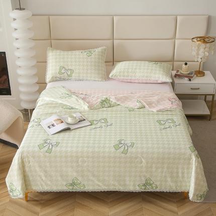 91家纺网 家纺一手货源 找家纺 （总)千逸虹2024新款A类冰淇淋凉感丝夏被可机洗空调被夏凉被大豆夏被