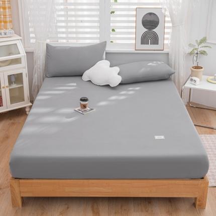 91家纺网 家纺一手货源 找家纺 （总）莎臣豹 2025新款纯色原棉无印风单品床笠和床笠三件套