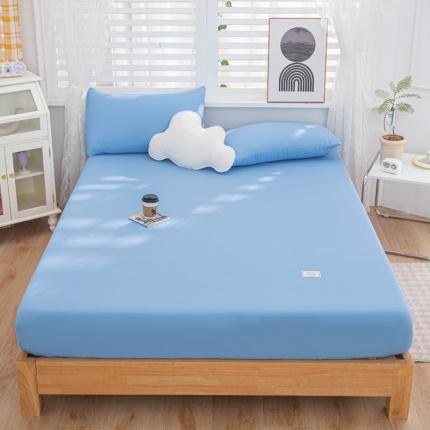 91家纺网 家纺一手货源 找家纺 （总）莎臣豹 2025新款纯色原棉无印风单品床笠和床笠三件套