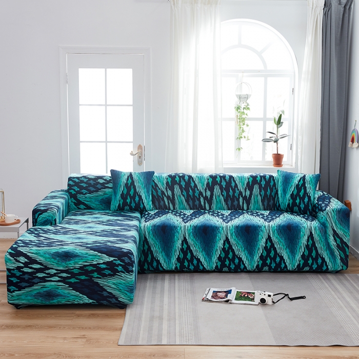 91家纺网 家纺一手货源 找家纺 逐日沙发套 2023新款牛奶丝印花沙发套 兰迪尔