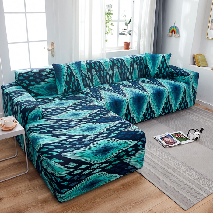 91家纺网 家纺一手货源 找家纺 逐日沙发套 2023新款牛奶丝印花沙发套 兰迪尔