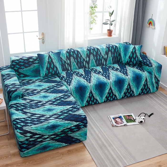 91家纺网 家纺一手货源 找家纺 逐日沙发套 2023新款牛奶丝印花沙发套 兰迪尔