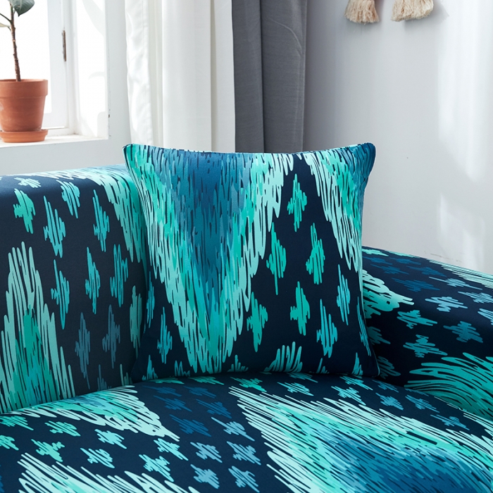 91家纺网 家纺一手货源 找家纺 逐日沙发套 2023新款牛奶丝印花沙发套 兰迪尔