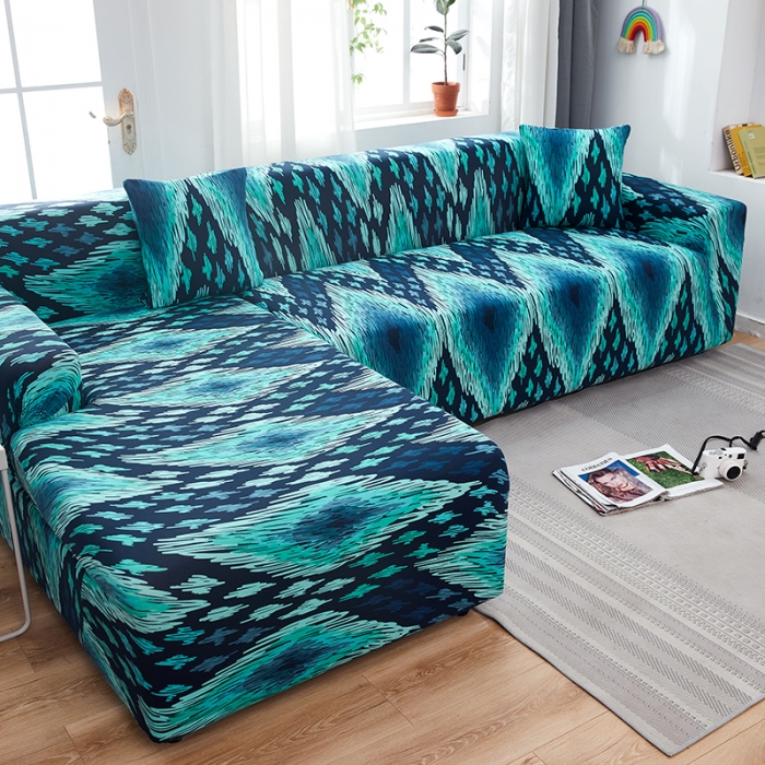 91家纺网 家纺一手货源 找家纺 逐日沙发套 2023新款牛奶丝印花沙发套 兰迪尔