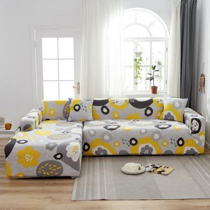 逐日沙发套 2023新款牛奶丝印花沙发套 暖阳