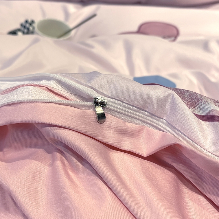 91家纺网 家纺一手货源 找家纺 色鬼布艺 2023新款博主风水洗真丝春夏冰丝四件套天丝床单床笠款四件套 流沙