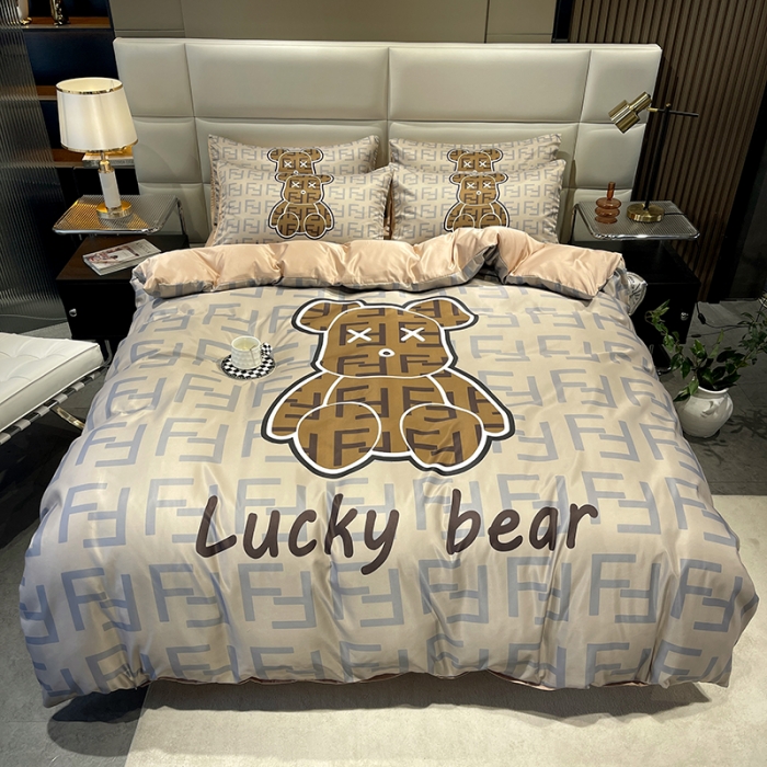 91家纺网 家纺一手货源 找家纺 色鬼布艺 2023新款博主风水洗真丝春夏冰丝四件套天丝床单床笠款四件套 咔芬