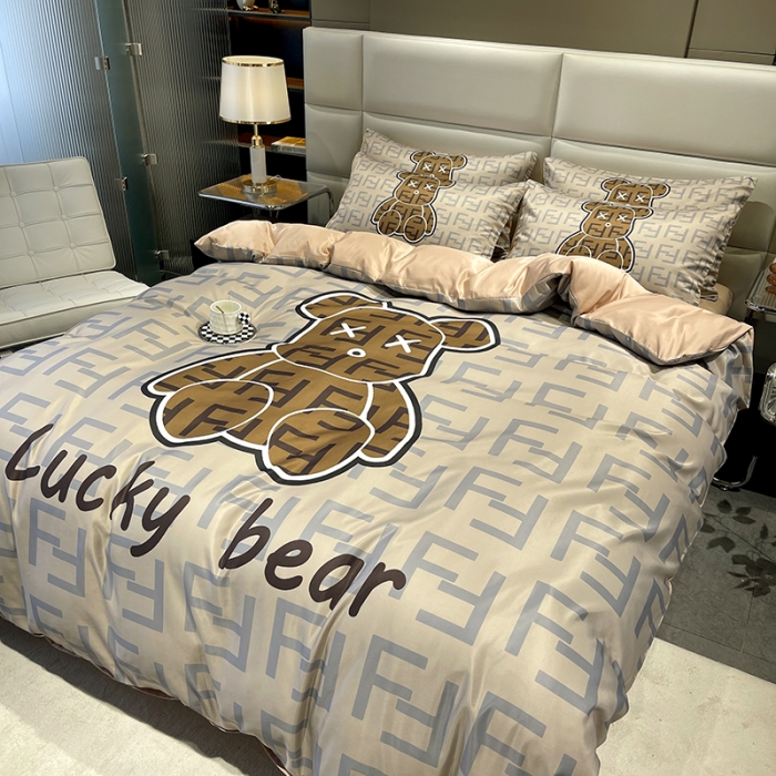 91家纺网 家纺一手货源 找家纺 色鬼布艺 2023新款博主风水洗真丝春夏冰丝四件套天丝床单床笠款四件套 咔芬