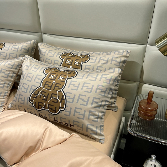 91家纺网 家纺一手货源 找家纺 色鬼布艺 2023新款博主风水洗真丝春夏冰丝四件套天丝床单床笠款四件套 咔芬