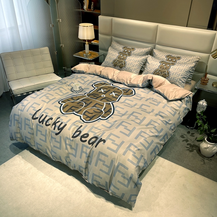 91家纺网 家纺一手货源 找家纺 色鬼布艺 2023新款博主风水洗真丝春夏冰丝四件套天丝床单床笠款四件套 咔芬