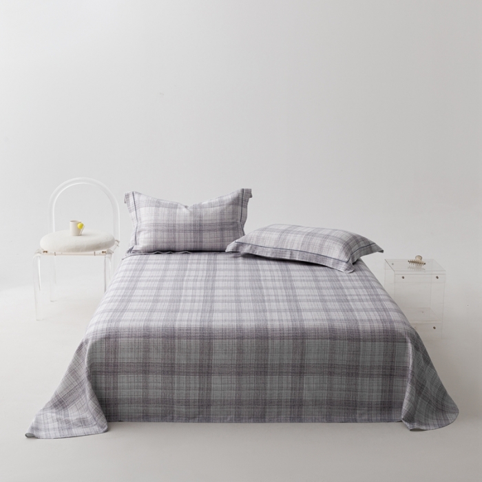 91家纺网 家纺一手货源 找家纺 榻尚 2023新款竹纤维印花夏凉席三件套 绅士灰