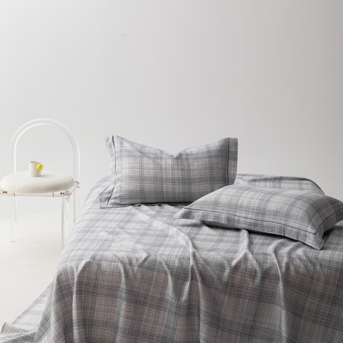 91家纺网 家纺一手货源 找家纺 榻尚 2023新款竹纤维印花夏凉席三件套 绅士灰