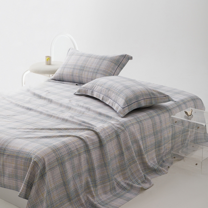 91家纺网 家纺一手货源 找家纺 榻尚 2023新款竹纤维印花夏凉席三件套 绅士灰