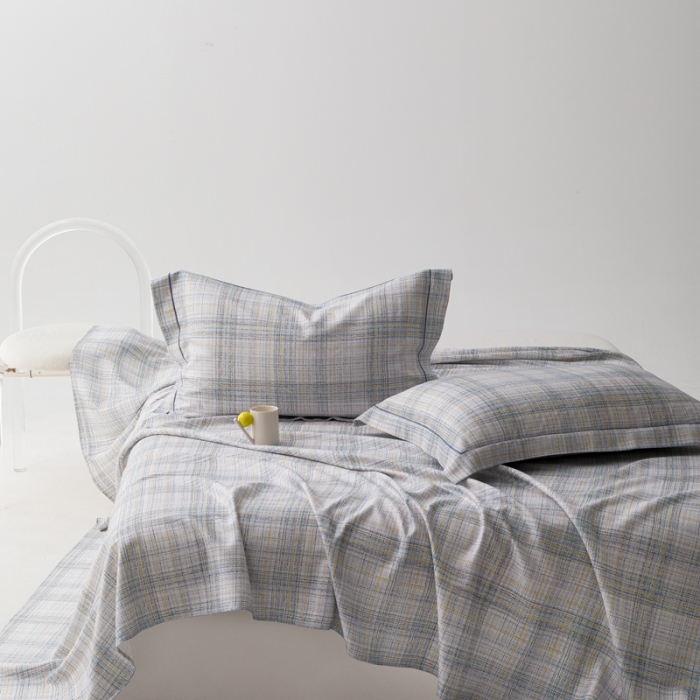 91家纺网 家纺一手货源 找家纺 榻尚 2023新款竹纤维印花夏凉席三件套 绅士灰